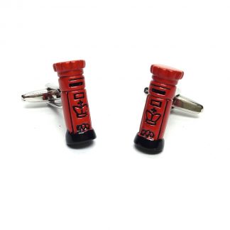 Red Post Box Postmans Cufflinks