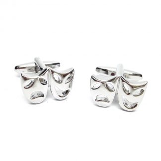 Comedy & Tragedy Theatre Drama Happy Sad Masks Cufflinks