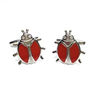 Red Ladybird Insect Cufflinks