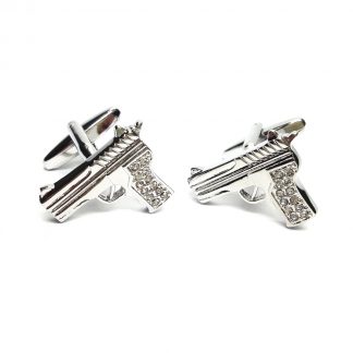 Crystal Pistols Gun Cufflinks