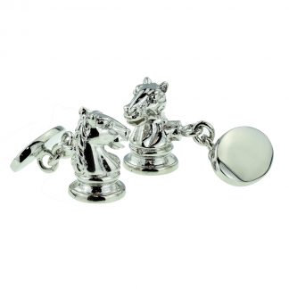 Knight Chess Pieces Chain Cufflinks