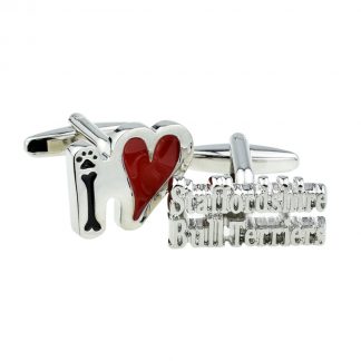 I Love Staffordshire Bull Terriers dog Cufflinks