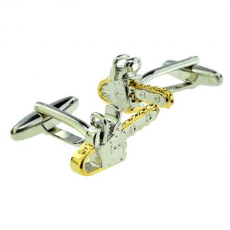 Two Tone Chainsaw Tree Surgeons Cufflinks