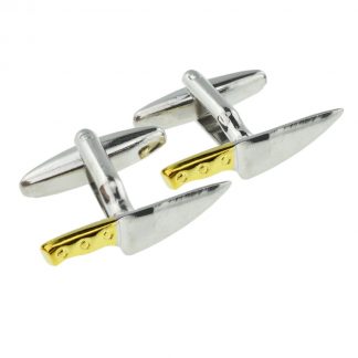 Two Tone Gold & Silver Chefs / Butchers Knife Cufflinks