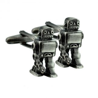 Antique Retro Robot Kitsch SciFi Cufflinks