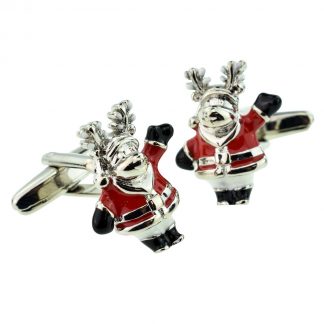 Rudolph the Red Nosed Reindeer as Father Christmas Cufflinks