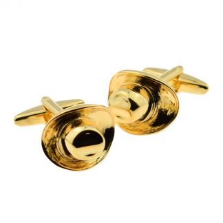 Gold Plated Cowboy Hat Cufflinks