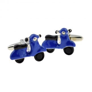 Dark Blue Scooters Cufflinks
