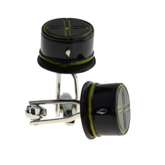 Detailed Kepi Hat Design Cufflinks