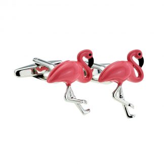 Pink Flamingo Design Cufflinks
