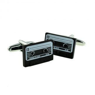 Retro Style Tape Cassette Design Cufflinks