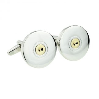 Plain Shotgun Cap Cartridge Cufflinks (Engravable)