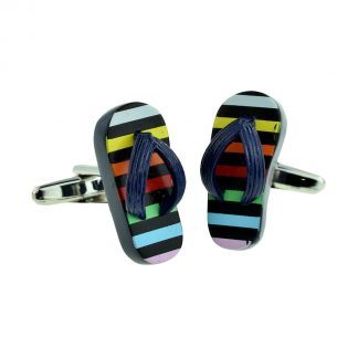 Muli Coloured Flip Flop Design Cufflinks