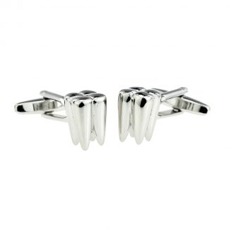 Silver Coloured Extracted Tooth Cufflinks