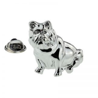 Seated Bulldog  Lapel Pin Badge (AJTP096)