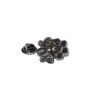 Honey Bumble Bee & Honeycomb Lapel Pin Badge Bees