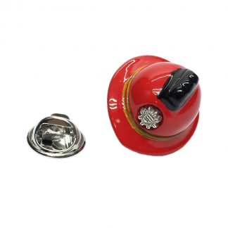 Red Helmet Firefighter Firemans Fire Fighter Lapel Pin Badge