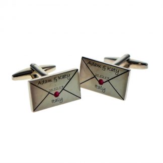 Personalised Wedding Invitation Letter Style Cufflinks