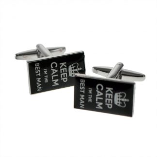 Keep Calm Black Wedding Cufflinks