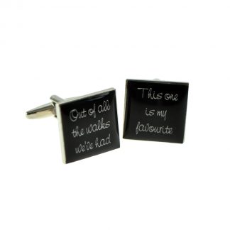 Out of all the Walks  We've Had This one is my Favourite Wedding Cufflinks