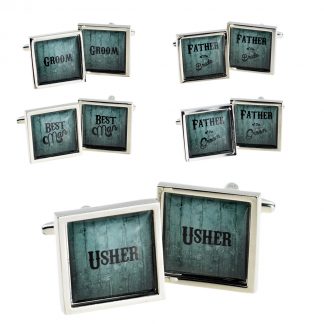 Blue Driftwood Range Wedding Cufflinks