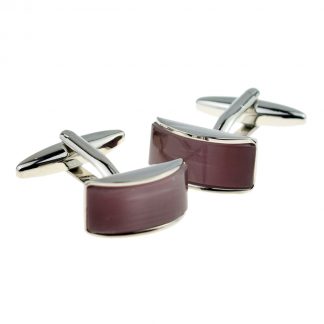 Curved Purple Cufflinks