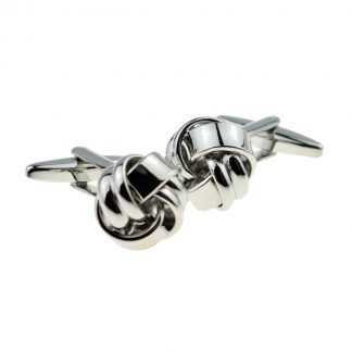 Value Saver Rhodium Plated Knot Classic Cufflinks
