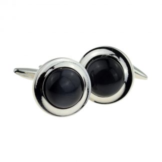 Black Button Style Fashion Classics Cufflinks