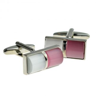 Pink & White Bar Cufflinks