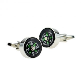 Real Working Map Compass Cufflinks
