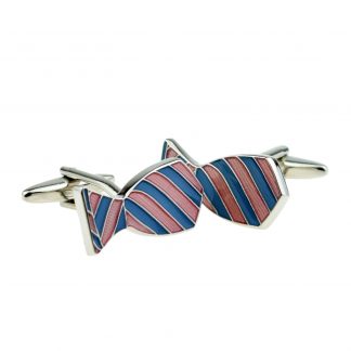 Pink & Blue Ties Neckwear Cufflinks