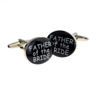 Black Oval Father of the Bride wedding Cufflinks