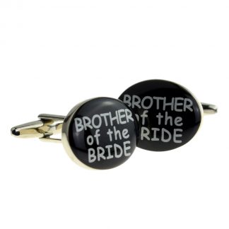Black Oval Brother of the Bride Wedding Cufflinks