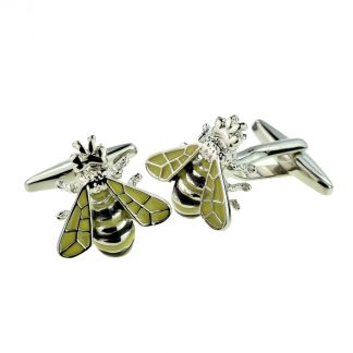 Yellow & Black Bumble Bee honey Cufflinks