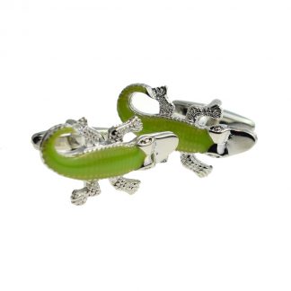 Green Crocodile Aligator Cufflinks
