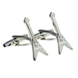 V Shaped Electric Guitar Cufflinks