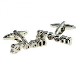 Value Saver Wedding Cut Out Words Cufflinks