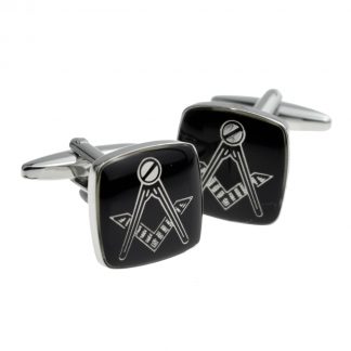 Black Rhodium Plated Masonic Cufflinks No G