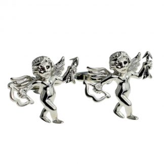 Love & Romance, Cupid with Bow Wedding Cufflinks