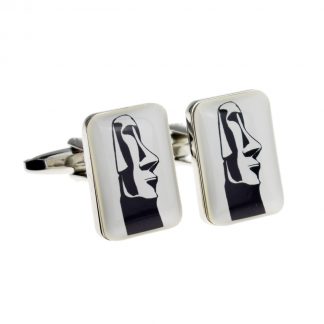 Easter Island moai statue head design cufflinks