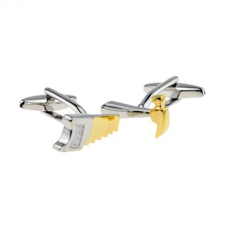 Two Tone Hammer & Saw DIY Handyman Cufflinks