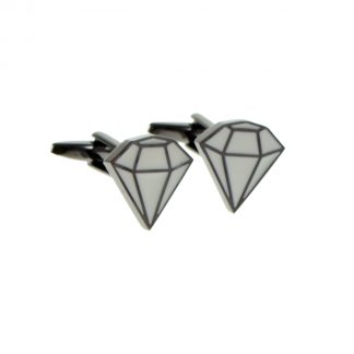 Large Diamond Design Cufflinks