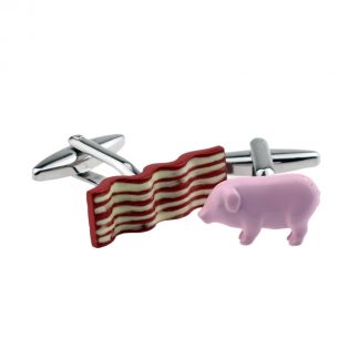 Fun Bacon & Pig Design Cufflinks