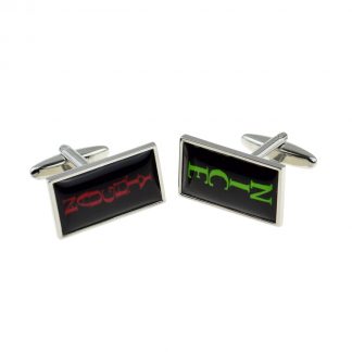 Christmas Naughty / Nice Rectangular Cufflinks