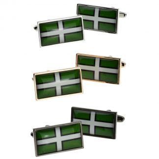 Devon Flag Cufflinks with border edge detail
