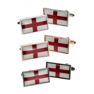 England St George Flag Cufflinks with border edge detail