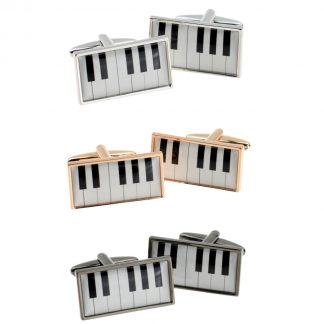 Piano Keyboard Cufflinks with border edge detail