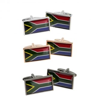 South Africa Flag Cufflinks with border edge detail