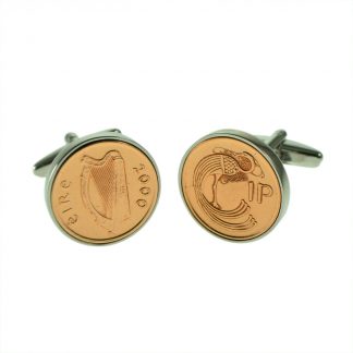Irish Eire 1p Piece Coin Cufflinks