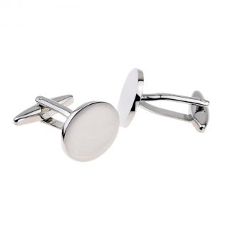 Plain Oval Cufflinks (20 x 17mm engravable)